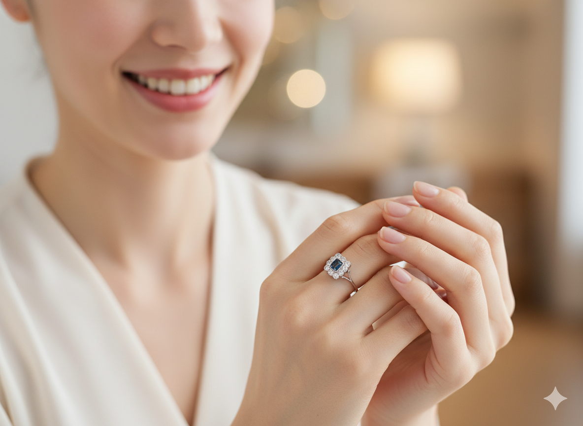 A Deco Sapphire ring