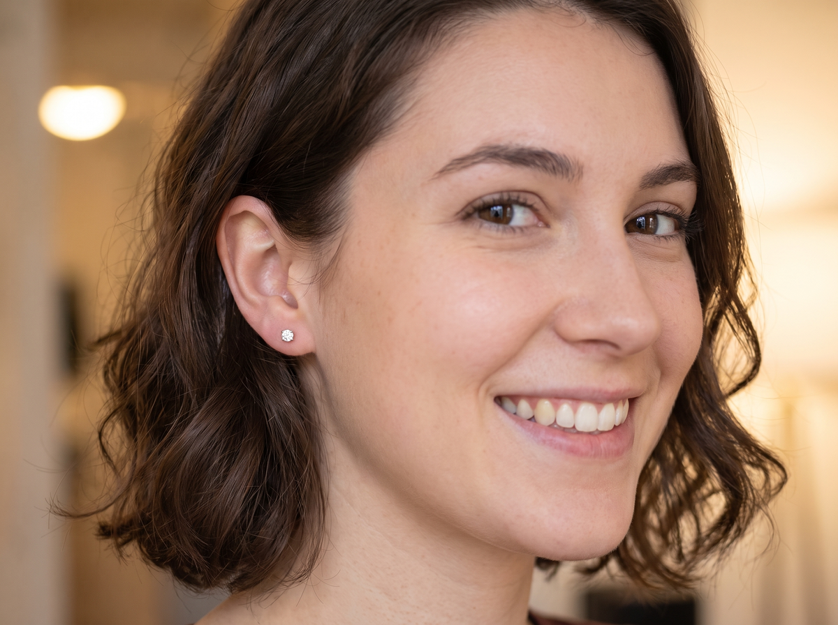 model A stunning pair of classic diamond solitaire stud earrings, beautifully crafted in&nbsp;18 carat white gold and featuring two sparkling brilliant cut white diamonds.