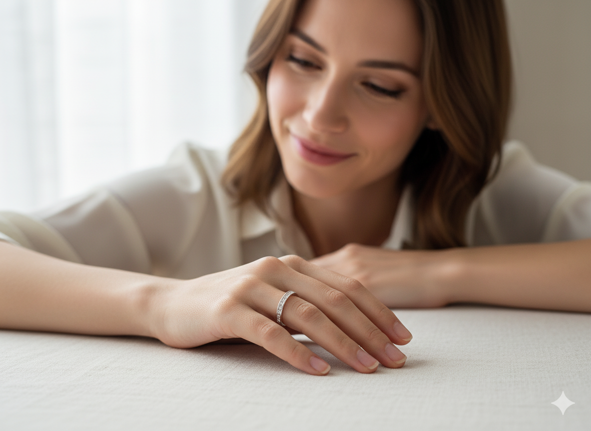 An 18 carat White Gold Diamond&nbsp; Eternity Ring