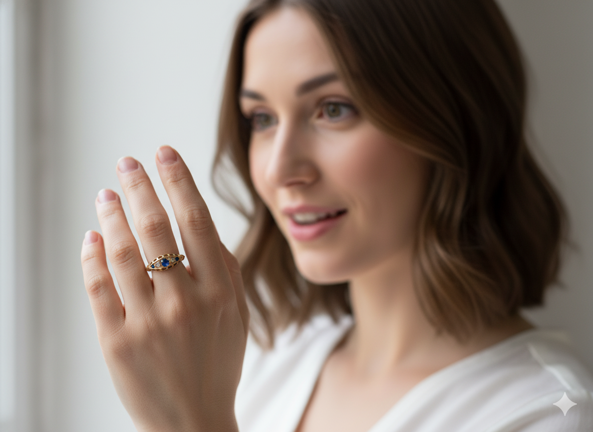 An Antique Sapphire &amp; Diamond Ring