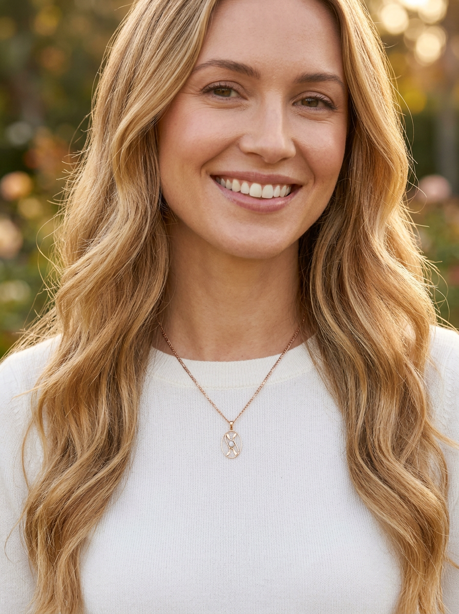 model An elegant Art Deco style pendant featuring a beautiful oval opal measuring 6 × 4 mm, displaying a lovely play of colour.