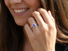 model  cluster ring featuring a 4A quality Tanzanite as its centre stone. 