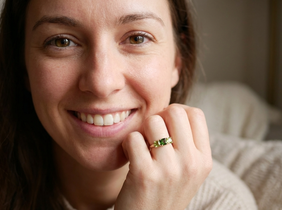 model  striking vintage dress ring showcases a cushion-cut spinel 