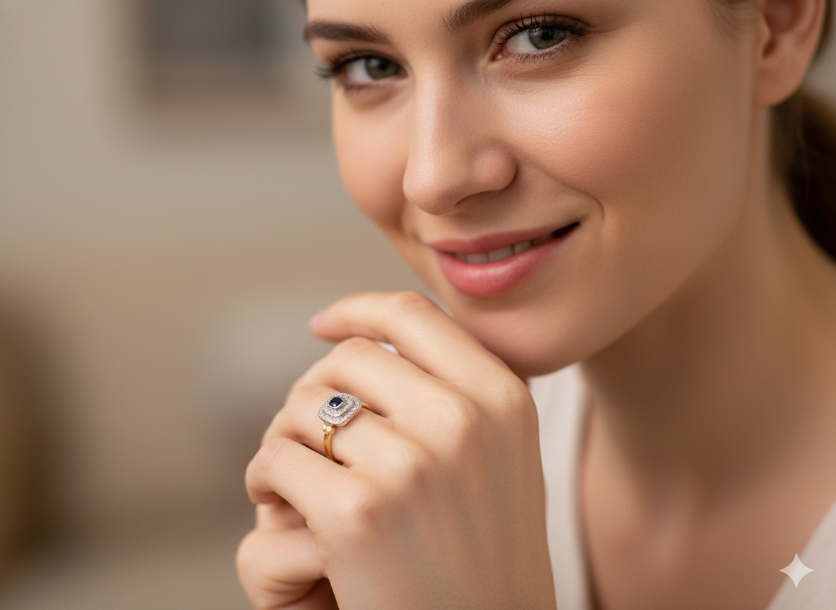 model vintage ring from the early 20th century, crafted in the distinctive&nbsp;Art Deco style (circa 1920–1930).