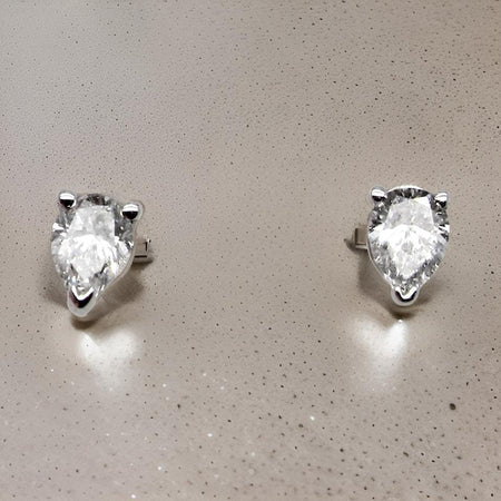 Pear Shaped Diamond Earrings NEW