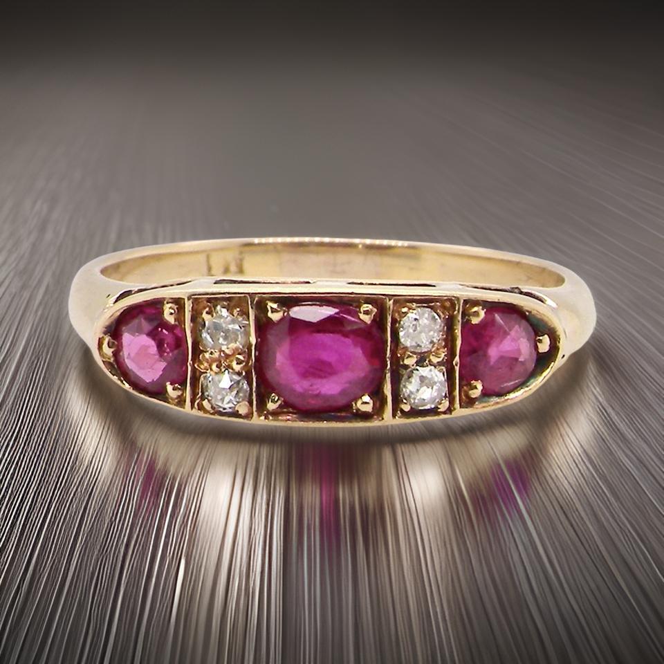 Vintage Ruby and Diamond Ring