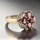 Almandine Garnet and Diamond Ring