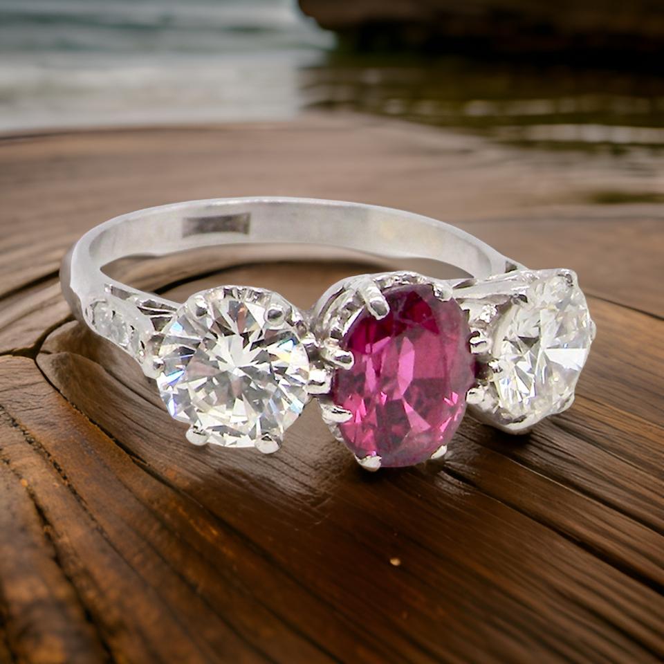 Art Deco Ruby and Diamond Ring