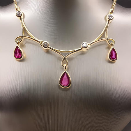 A Ruby and Diamond Necklace