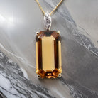 Citrine and Diamond Pendant