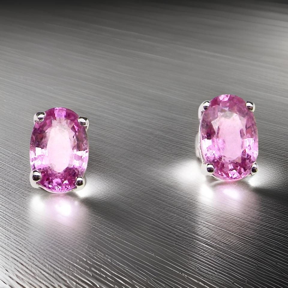 fine pair of Pink Sapphire earrings