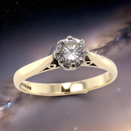 A half carat Diamond Solitaire Ring