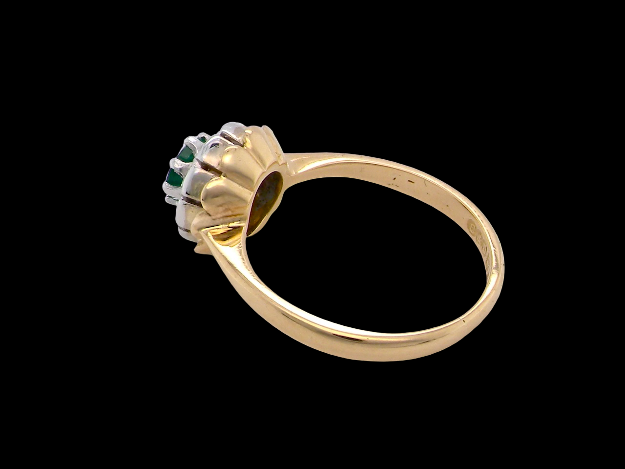 A 1980's Emerald and Diamond ring