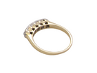 rear A fine vintage ring set with five brilliant cut white diamonds.&nbsp;

Centre diamond 3.6mm (est 0.15 carats) 