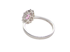 A modern Pink Sapphire and Diamond Ring