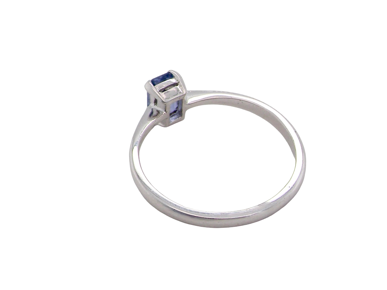 A solitaire Sapphire ring