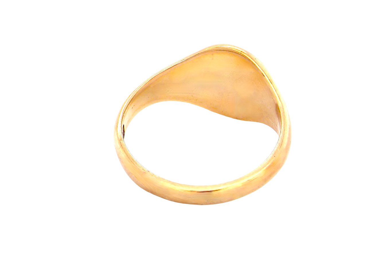 Gold ring on a white background