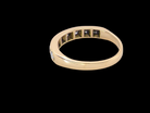 rear An 18 carat gold half-hoop eternity ring, set with eight brilliant-cut white diamonds