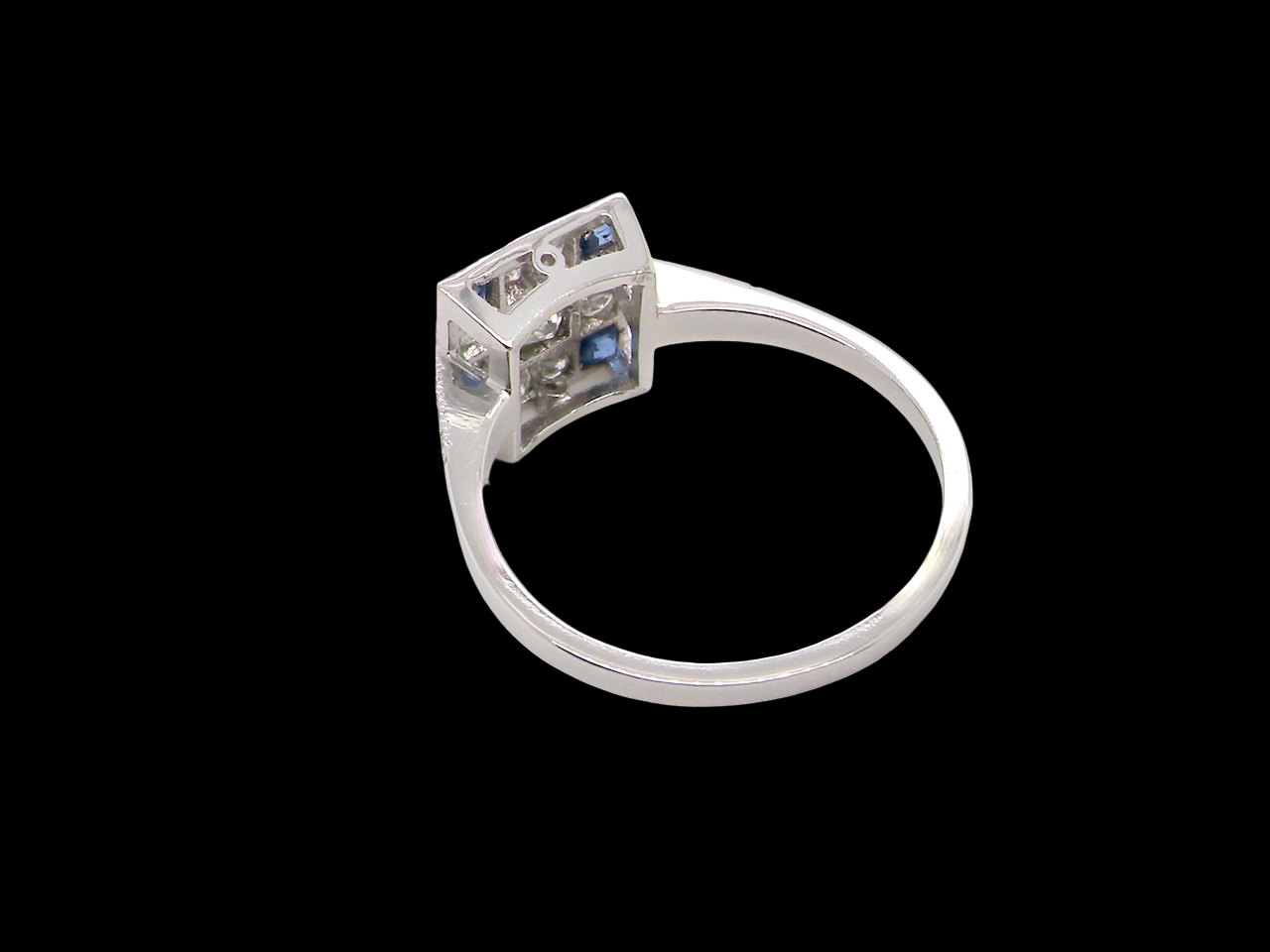 An Art Deco Style Platinum Cluster Ring