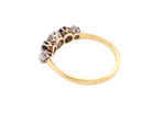 An Antique Five-Stone Diamond and Sapphire Ring