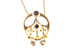 An Edwardian Sapphire and Seed Pearl Pendant