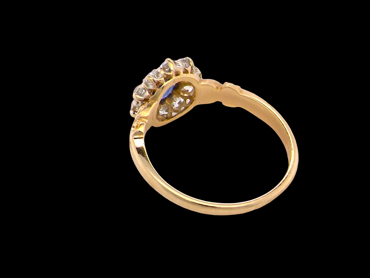 An antique Sapphire and Diamond cluster ring
