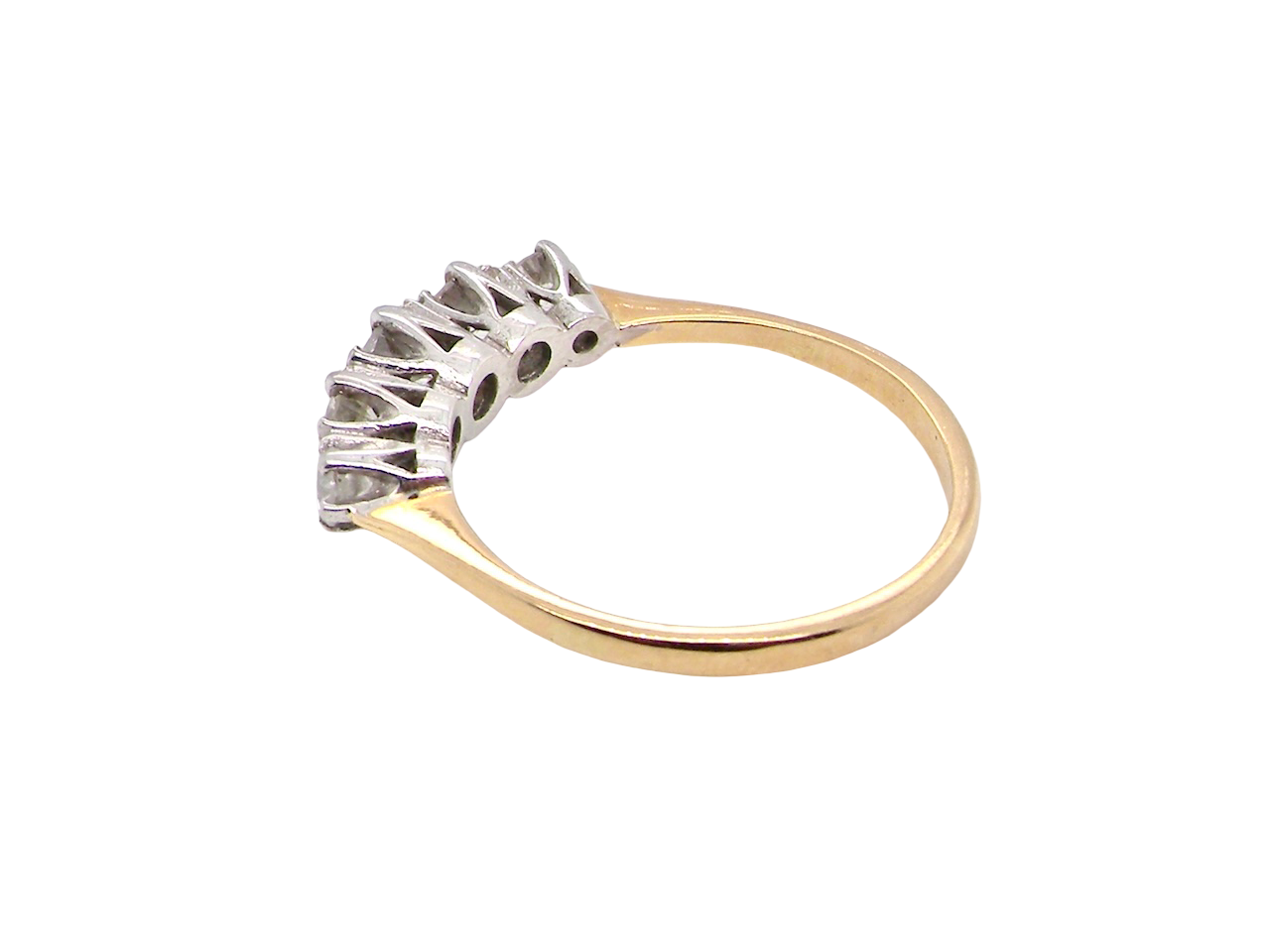 rear An antique five-stone ring dating from the early 20th century, 