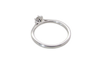 rear An elegant and timeless 18 carat white gold diamond solitaire ring, featuring a beautiful brilliant cut white diamond, independently certified by the Gemological Institute of America (GIA).
