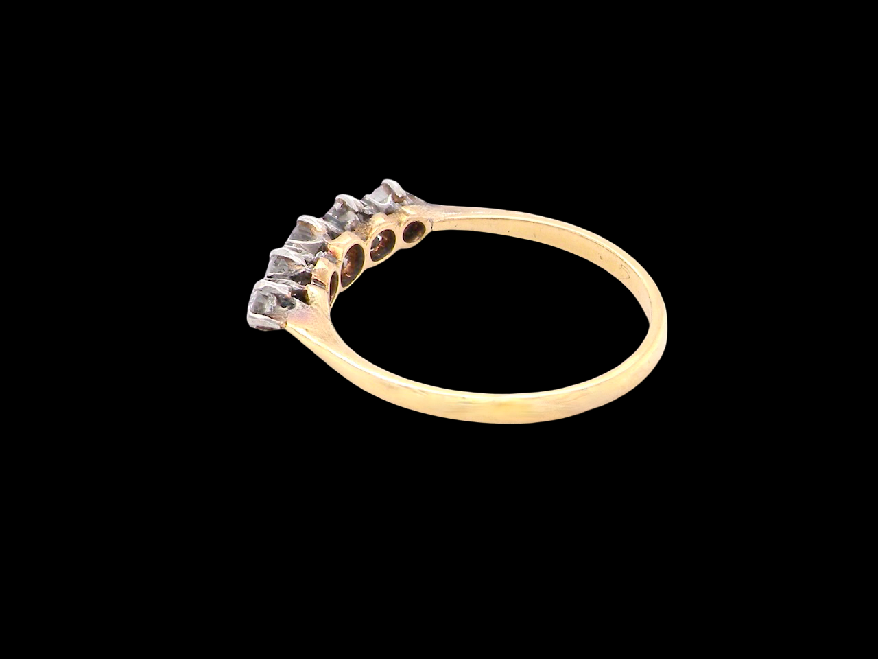 antique A vintage five stone diamond ring