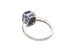 rear  cluster ring featuring a 4A quality Tanzanite as its centre stone. 
