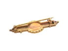 rear of A pretty late Victorian bar brooch. Applied piqué work makes this brooch so attractive and is very much of the period.