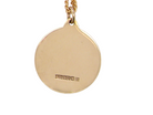 reverse A 9 carat gold St Christopher (Patron Saint of Travellers) pendant.