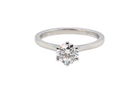 ring is set with a superb GIA-certified brilliant-cut diamond, certificate no. 1383174901, weighing 0.70 carat. The diamond is of exceptional quality, graded D colour and VVS1 clarity, with excellent cut and polish . Measurements: 5.48 x 5.67mm.