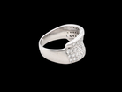 A Fabulous Wide Diamond Crossover Cocktail Ring