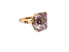 A 1950s Amethyst and Gold Dress Ring
