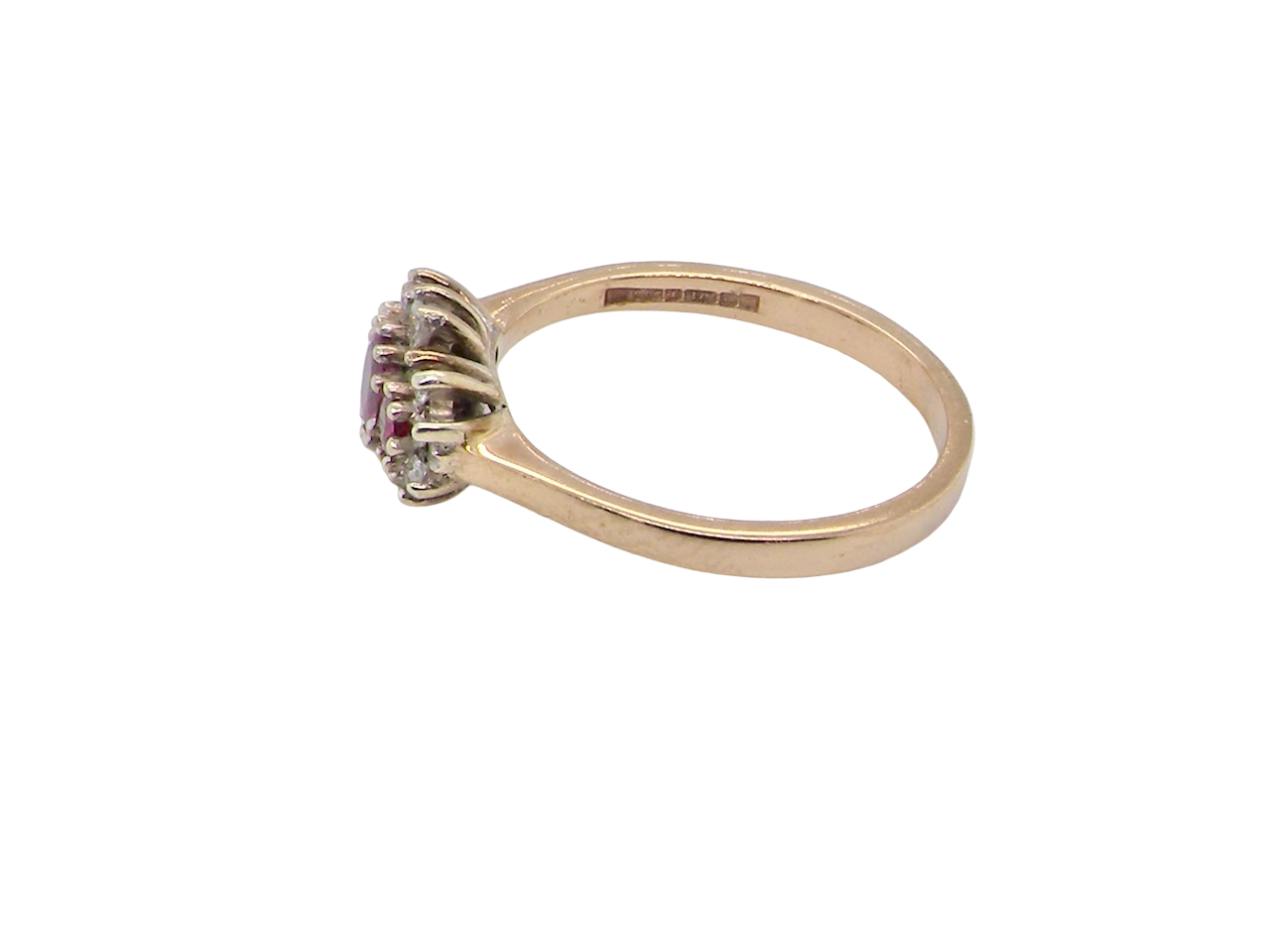 A Lovely 9 carat&nbsp; Gold Ruby and Diamond Cluster Ring&nbsp;