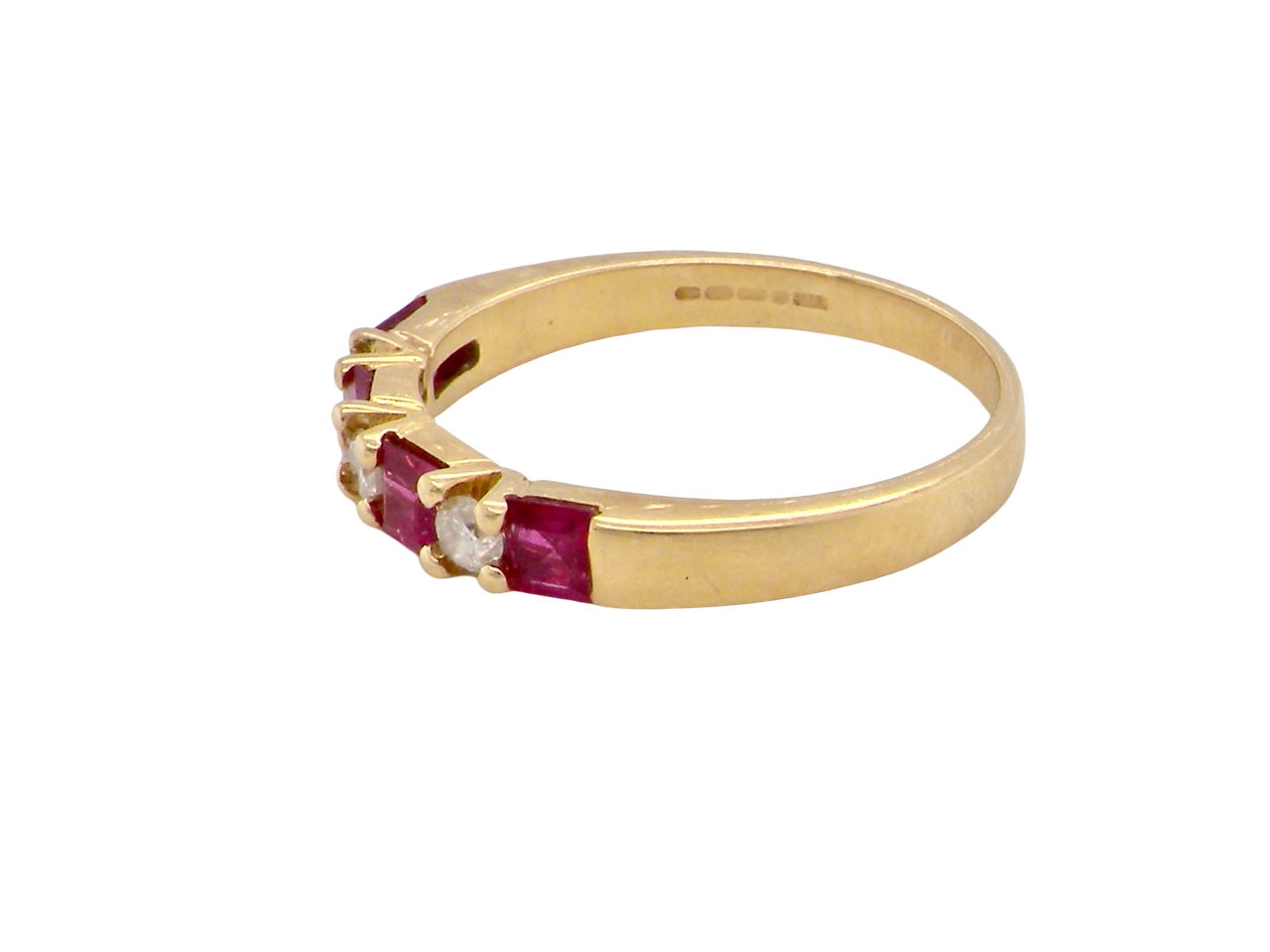 side A Ruby and Diamond eternity ring square