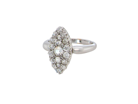 A Stunning Marquise Cluster Diamond Ring – 18 carat White Gold 