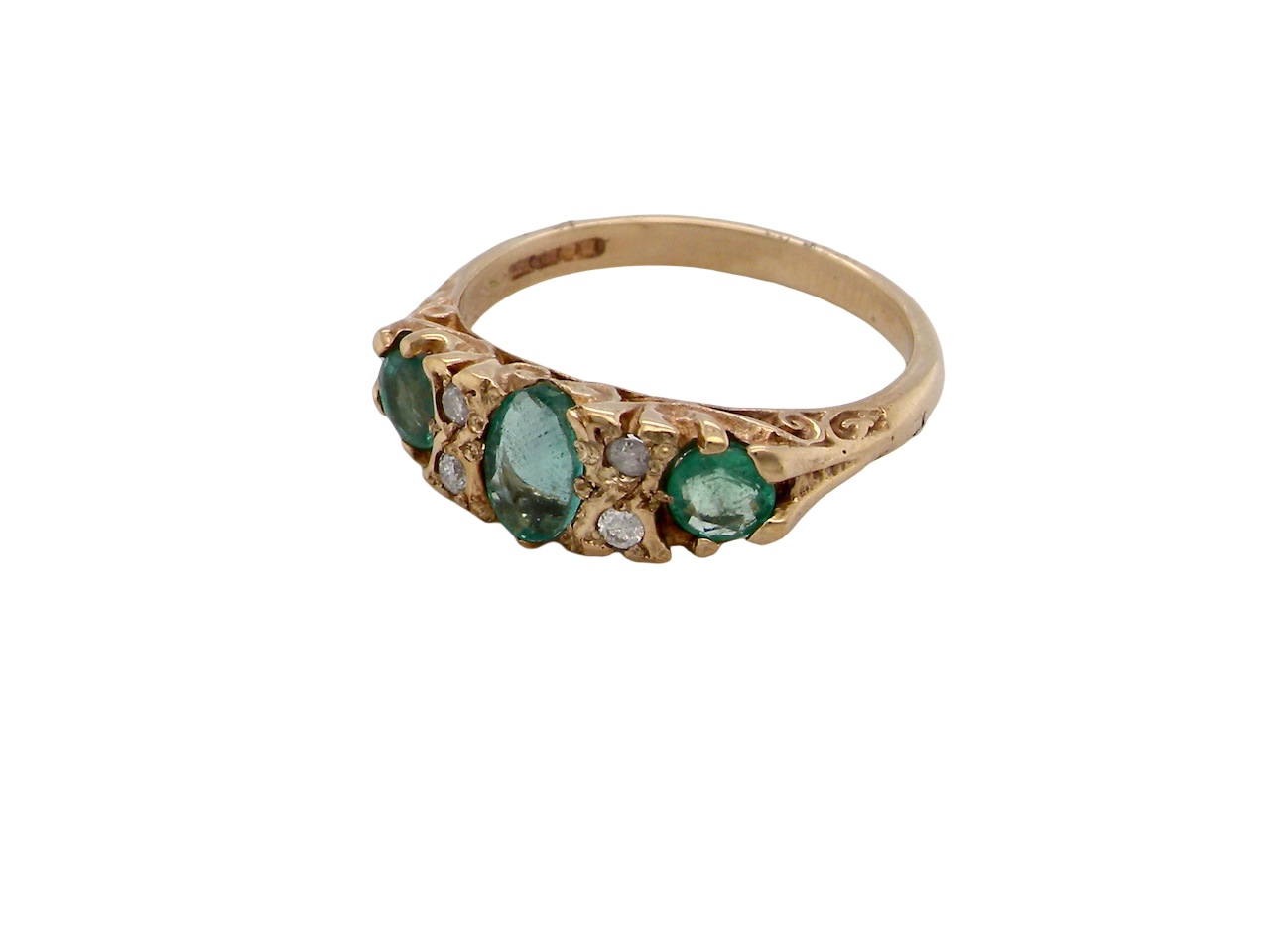 A Victorian style Emerald and Diamond ring