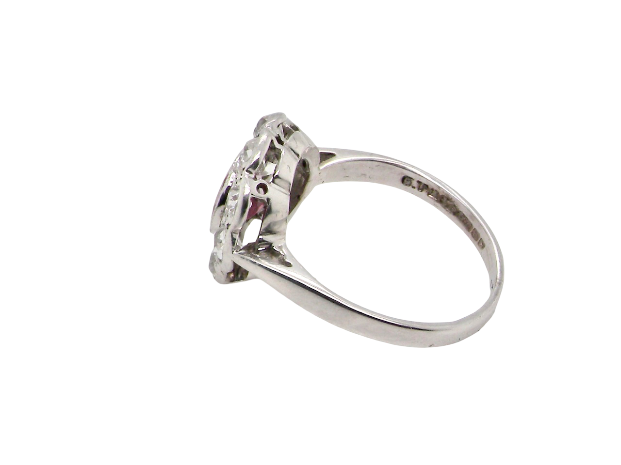 A beautiful Ruby and Diamond cluster ring