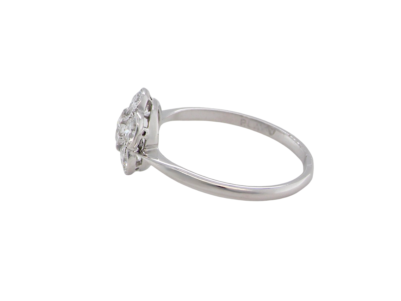 Diamond ring on a white background