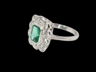 side A fabulous Emerald and Diamond ring