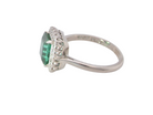 side A fine Green Tourmaline and Diamond ring