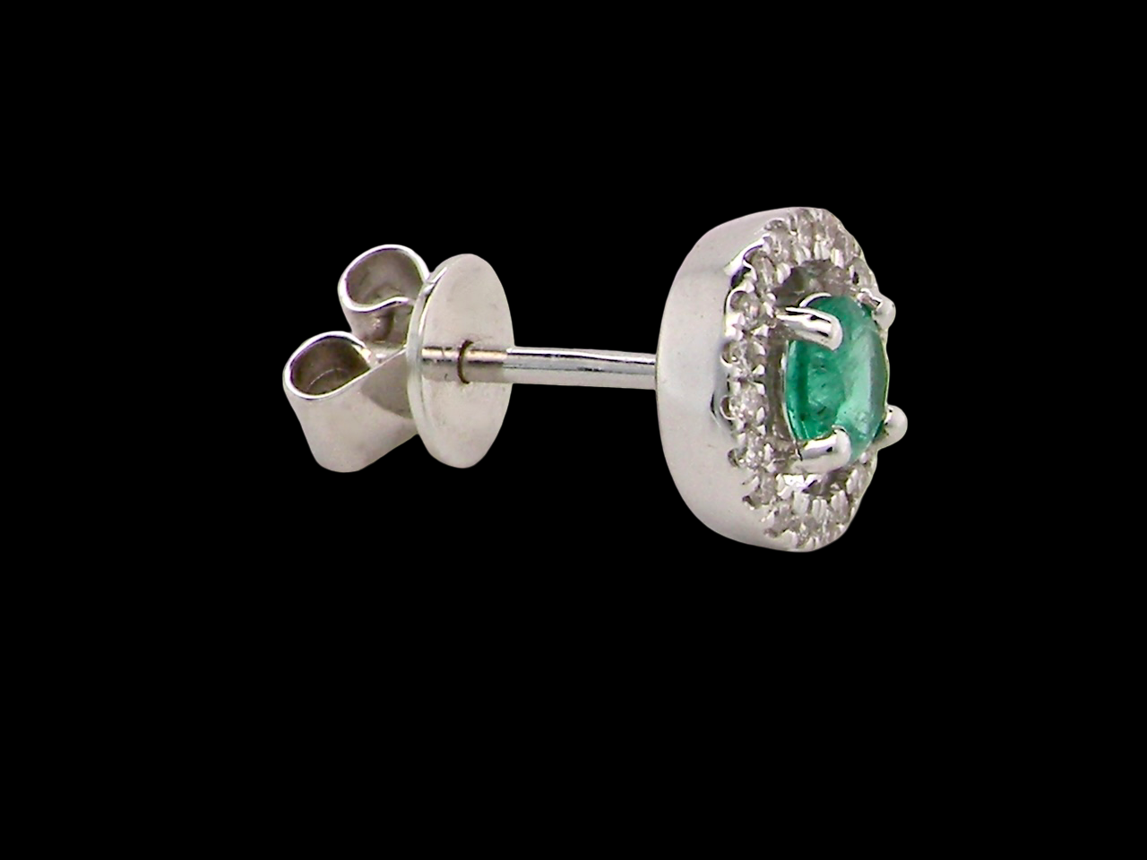 A fine pair of NEW Emerald and Diamond earrings