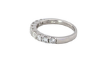 side A fine seven stone half hoop platinum eternity ring, total measures 0.70 carats