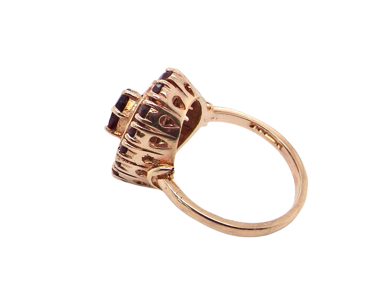 side A garnet dress ring