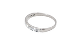 side A half hoop eternity ring. Set with eleven small white diamonds, brilliant cut 2mm each (total est 0.33 carats) colour i-k, clarity Si.