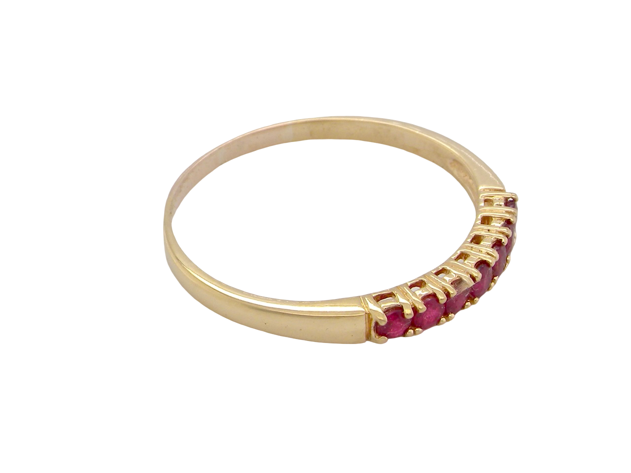 side A half hoop ruby eternity ring