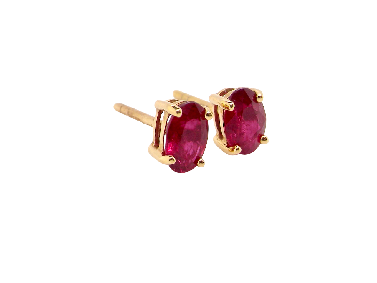 A pair of ruby earrings