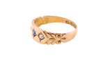 side A pretty 15 carat gold Victorian dress ring. Hallmarks for Chester 1892.
